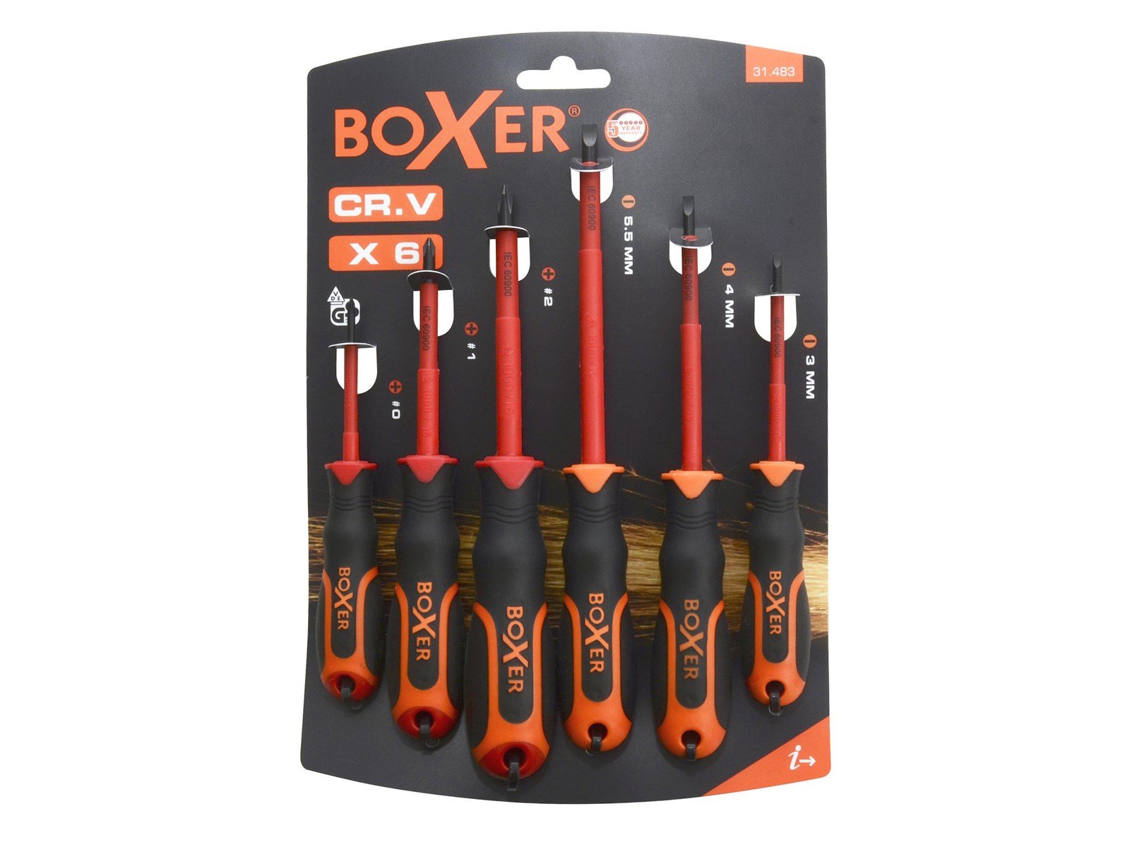Boxer Screwdriver set VDE - 6 pcs. Boxer Screwdriver set VDE - 6 pcs.